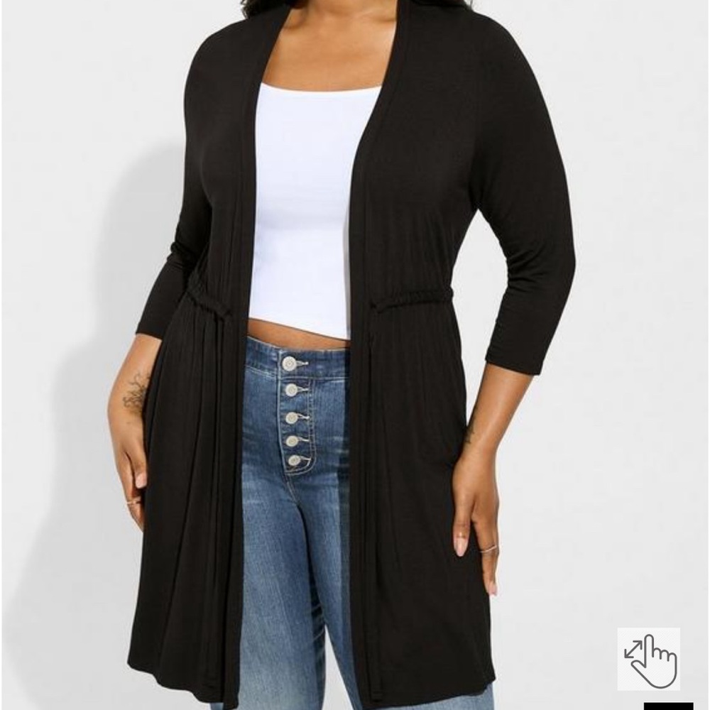 Torrid Tie Front Hooded Cardigan Size 5